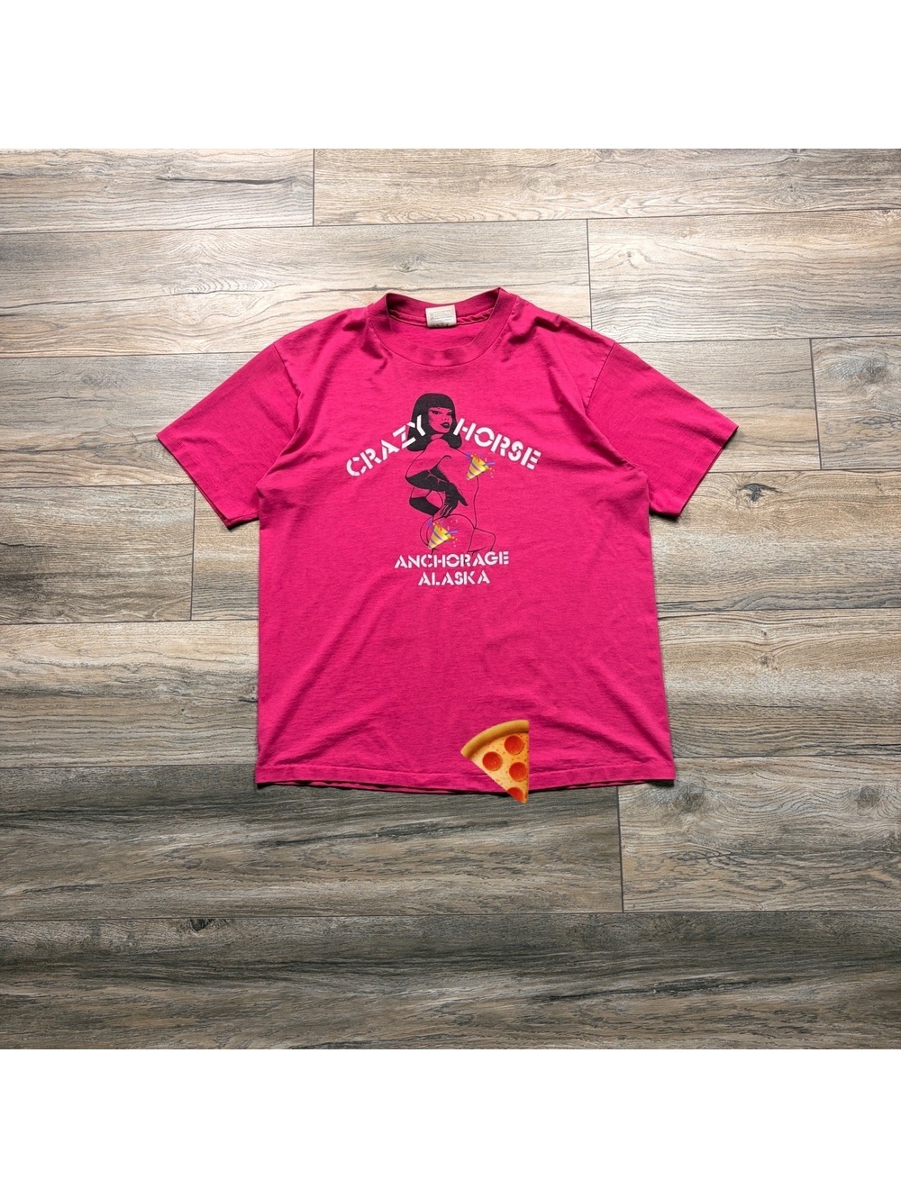 80’s Crazy Horse Alaska Gentleman’s Club tee, minor flaws, 21x25.5
